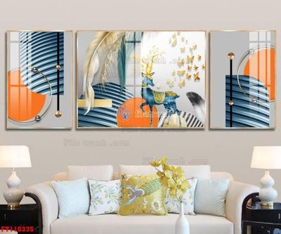 File tranh File tranh hiện đại pha lê gương FT110335 (bản gốc) in canvas