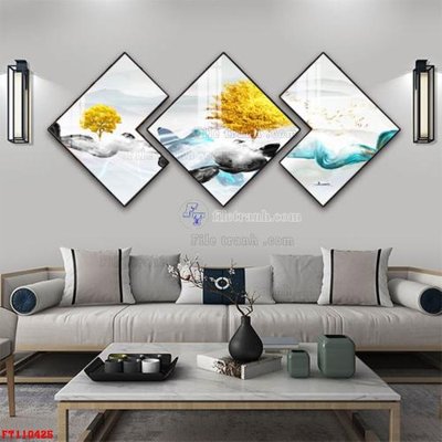 File tranh File tranh hiện đại pha lê gương FT110425 (bản gốc) in canvas