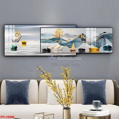 File gốc File tranh hiện đại pha lê gương FT110495 (PNG) không nền chất lượng