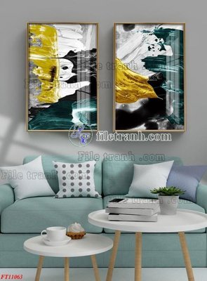 File gốc File tranh bộ hiện đại FT11063 cho in ấn và thiết kế