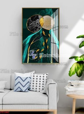 File tranh gốc in trần nhà File tranh bộ hiện đại FT11067 3D