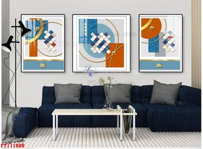 File gốc File tranh hiện đại pha lê gương FT111026 (in lụa) họa tiết 3D