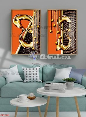 File in trần File tranh bộ hiện đại FT11103 (file gốc) hoa văn 3D