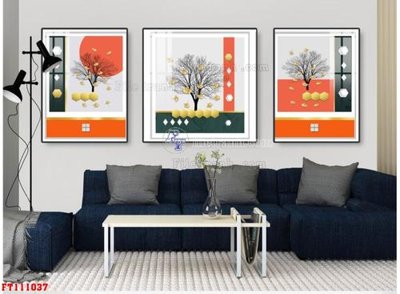 File gốc in mica File tranh hiện đại pha lê gương FT111037 chất lượng