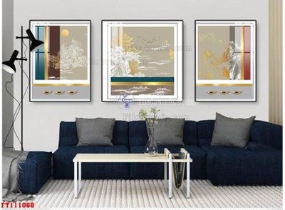 File gốc File tranh hiện đại pha lê gương FT111068 (in lụa) tranh thuận buồm