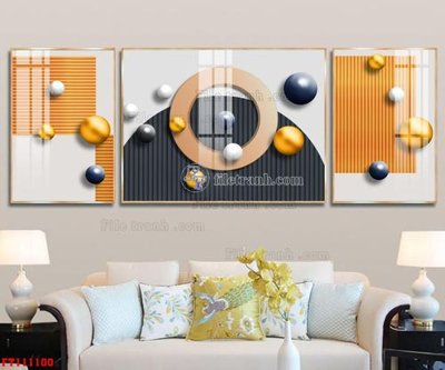 File in ấn File tranh hiện đại pha lê gương FT111100 chuyên nghiệp