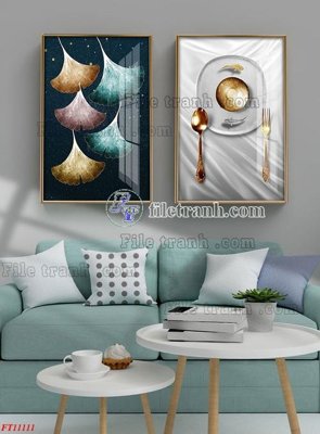 File gốc File tranh bộ hiện đại FT11111 (in mica) cắt laser