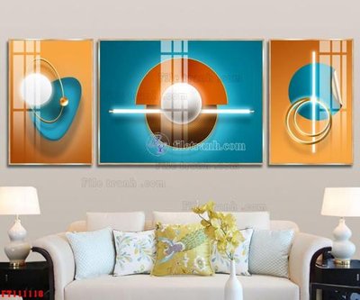 Tải file gốc in lụa File tranh hiện đại pha lê gương FT111118 siêu nét