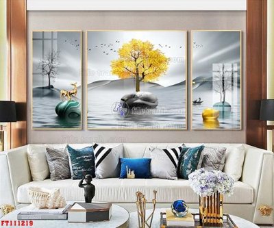 File in lụa File tranh hiện đại pha lê gương FT111219 (tân cổ điển) File tranh hiện đại pha lê gương FT111219