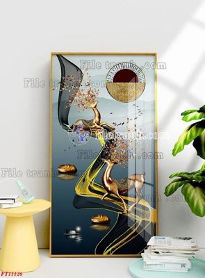 Tải file gốc in lụa File tranh bộ hiện đại FT11126 siêu nét