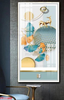 Hình ảnh file gốc in lụa File tranh hiện đại pha lê gương FT111293