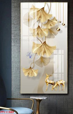 Hình ảnh file gốc in lụa File tranh hiện đại pha lê gương FT111323