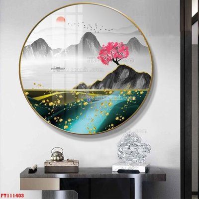 Tải file File tranh hiện đại pha lê gương FT111403 (gốc) chủ đề phong thủy