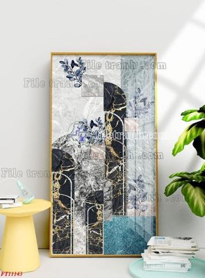 File tranh File tranh bộ hiện đại FT11143 (gốc) in trên kính