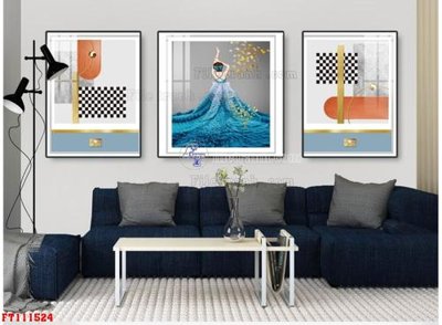 Ảnh gốc File tranh hiện đại pha lê gương FT111524 (độ nét cao) in mica