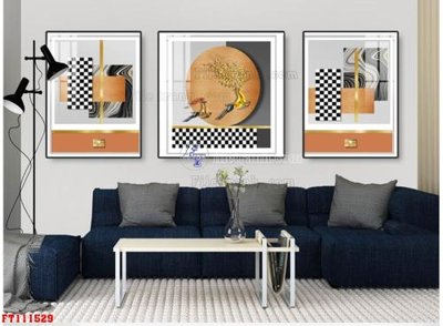 File in trần File tranh hiện đại pha lê gương FT111529 (bản gốc) hoa văn