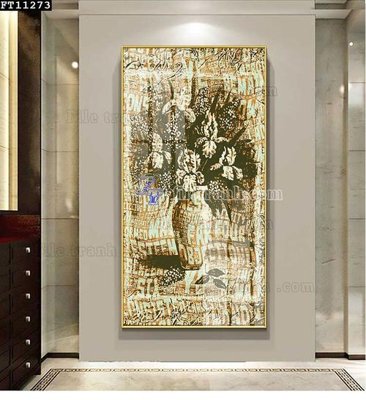 File in trần File tranh đơn lối vào FT11273 (bản gốc) mây trời