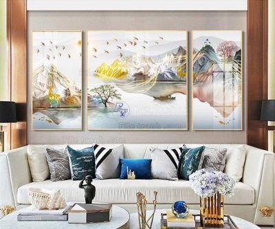 File tranh File tranh hiện đại pha lê gương FT116 (gốc) phong cách tối giản