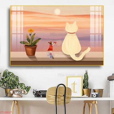 Download file gốc File tranh hiện đại pha lê gương FT120027 (in mica) trong suốt