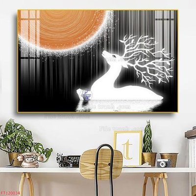 File PSD File tranh hiện đại pha lê gương FT120034 (gốc) tách lớp chi tiết