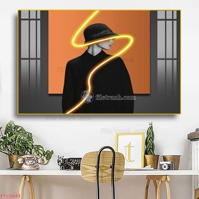 File PSD File tranh hiện đại pha lê gương FT120043 (bản gốc) cho nhà in