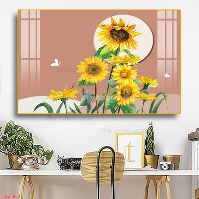 File tranh File tranh hiện đại pha lê gương FT120063 (bản gốc) treo phòng ăn