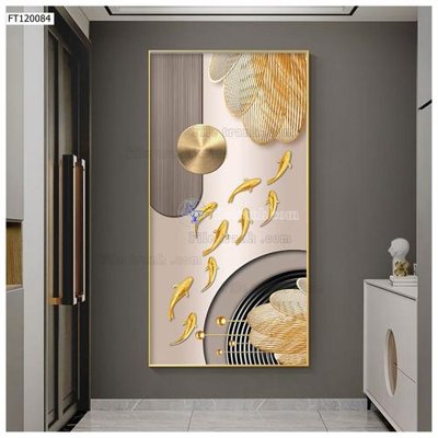 Hình ảnh file gốc in lụa File tranh hiện đại pha lê gương FT120084