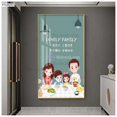 File in ấn File tranh hiện đại pha lê gương FT120243 chuyên nghiệp