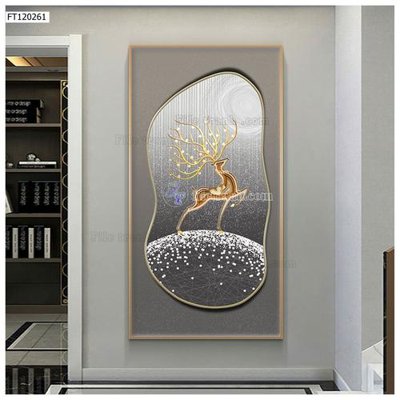 Hình ảnh file gốc in trần nhà File tranh hiện đại pha lê gương FT120261