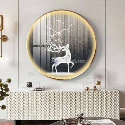 Hình ảnh file gốc in lụa File tranh hiện đại pha lê gương FT120543