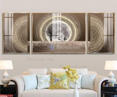 File gốc File tranh bộ hiện đại FT121024 (in tráng gương) nghệ thuật