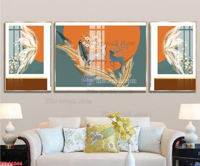 File tranh File tranh bộ hiện đại FT121044 (gốc) chủ đề động vật