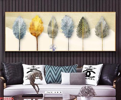 File tranh File tranh bộ hiện đại FT121124 (gốc) in trên kính