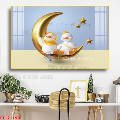 Download file gốc File tranh bộ hiện đại FT121190 (in mica) trong suốt