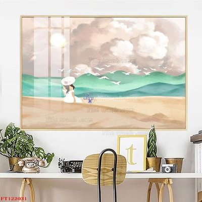 Hình ảnh file gốc File tranh bộ hiện đại FT122031 cho in UV