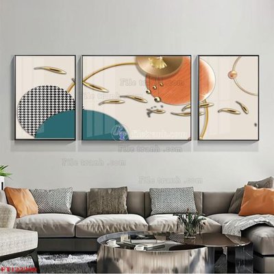 File gốc File tranh bộ hiện đại FT122200 (in tráng gương) nghệ thuật