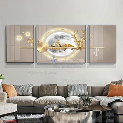 File gốc File tranh bộ hiện đại FT122299 (in mica) cắt laser