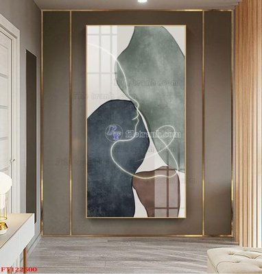 Download file gốc File tranh bộ hiện đại FT122500 (in lụa) hoa lá