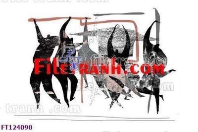 File gốc File tranh bộ hiện đại FT124090 (in ấn) không giới hạn