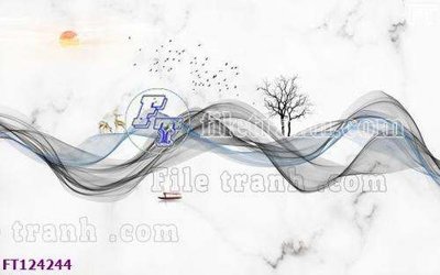 Tải file File tranh bộ hiện đại FT124244 (gốc) chủ đề phong thủy