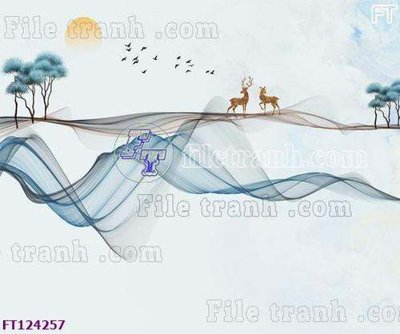 File in trần File tranh bộ hiện đại FT124257 (bản gốc) đại dương