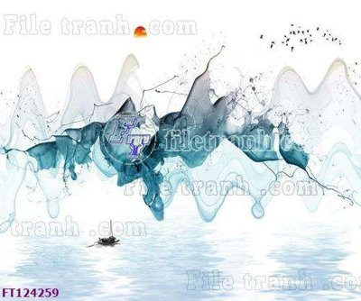 File gốc File tranh bộ hiện đại FT124259 (in mica) làm quà tặng