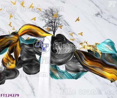 File gốc File tranh bộ hiện đại FT124279 (in mica) làm quà tặng