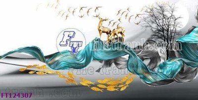 File in lụa File tranh bộ hiện đại FT124307 (tân cổ điển) File tranh bộ hiện đại FT124307