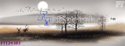 File gốc File tranh bộ hiện đại FT124383 (in tráng gương) ốp tường