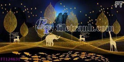 File ảnh File tranh bộ hiện đại FT124631 (gốc) dùng in Pano