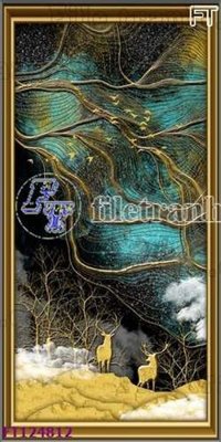 File gốc File tranh bộ hiện đại FT124812 (cho in 3D) độc đáo