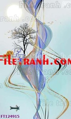 File gốc File tranh bộ hiện đại FT124915 (in tráng gương) ốp tường