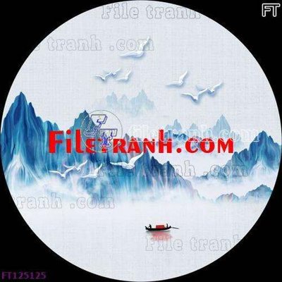 File in mica File tranh bộ hiện đại FT125125 (bản gốc) siêu trong