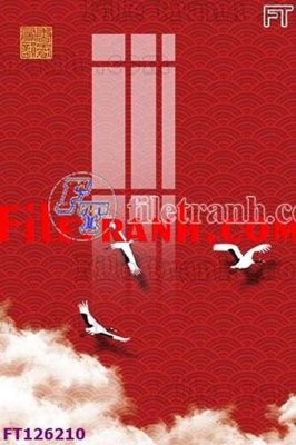 File gốc File tranh bộ hiện đại FT126210 (in mica) làm quà tặng